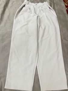 High Waisted Cream Wide Leg Pants