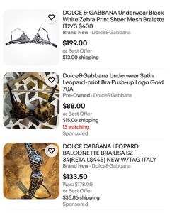 Dolce &amp; Gabbana signature leopard print bra