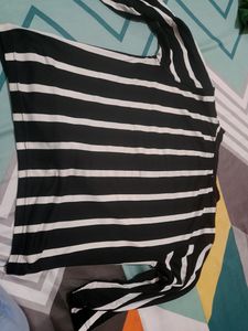 Black And White Lining Top