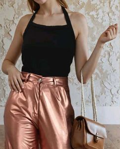 Chic Black Halter Neck Top