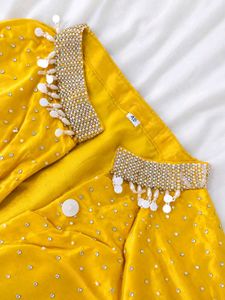 Yellow Embellished Kurta