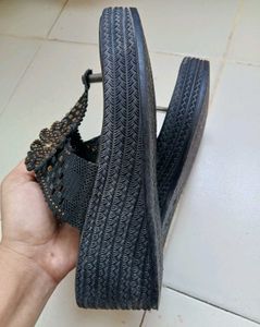 Black Embellished Flats