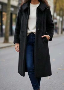 Chic Black Overcoat