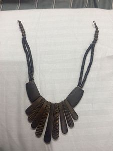Boho Wooden Statement Necklace