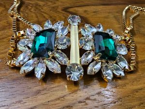 Stunning Emerald and Crystal Necklace