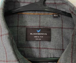 Blackberrys Men's Grey Checked Shirt