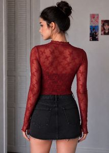 Sheer Floral Long Sleeve Top
