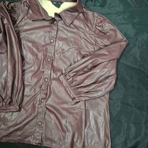 New Look Faux Leather Shirt