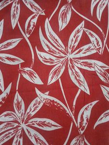 Vibrant Red Floral Dress Material
