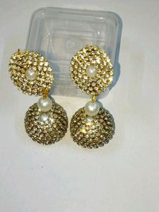 Jhumka earing bridal fancy Stone Rhinestone