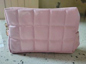 Nykka Pastel Pink Quilted pouch