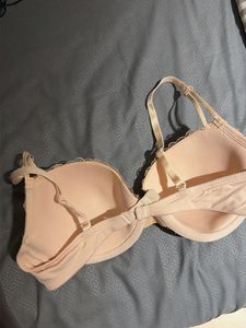 Lace Trimmed Floral Embroidered Bra