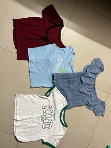 Bundle of 4 Cute Crop Tops(XS)