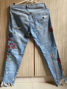 Embroidered Denim Jeans