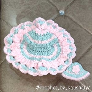 Handmade Crochet laddu gopal Dress 💓 and Hat Set�