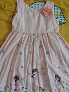 Cute Pink Floral Dress for Girls