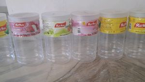Clean Empty Plastic Jar w/ Lid