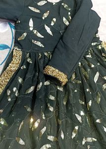 Nyra party wear Black &amp; Gold Embellished Dress