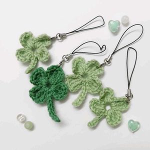 Handmade Crochet Four-Leaf Clover Charms