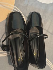 Glossy Black Mary Jane Shoes