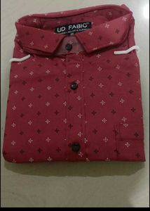 Men's Stylish Printed Maroon Shirt