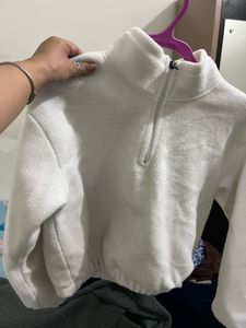 Cozy White Fleece Pullover