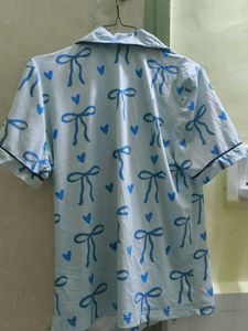 SHEIN BLUE BOW night suit