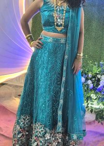 Teal Lengha Set