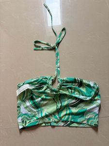 Grewn halter neck top