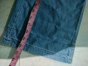 Blue High Waist Straight Fit Denim