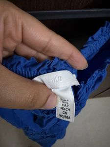 H&amp;M Blue Poplin Dress