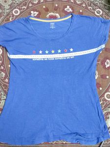 Blue Graphic Print T-shirt
