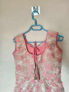Elegant Pink Floral Gown