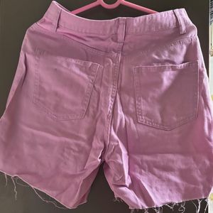 Pastel Pink  Denim Shorts