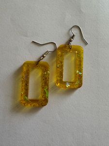 ‼️Sale‼️Sparkling Yellow Resin Earrings
