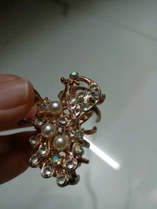alloy Hair Claw Clip Rhinestone Accent