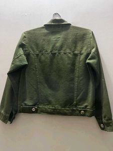 Olive Green Denim Jacket