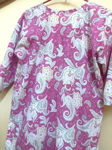 Pink Paisley Print Kurta