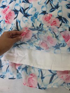 Floral Print Cold Shoulder Dress for Girls