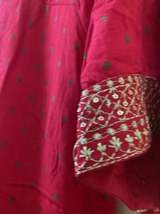 Elegant Red Embroidered Kurta