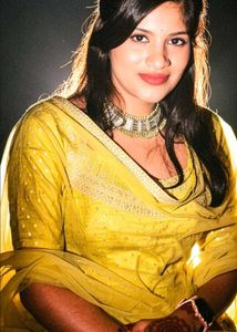 Elegant lime Yellow anarkali Set with Dupatta