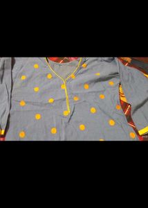 Blue &amp; Yellow Kurta