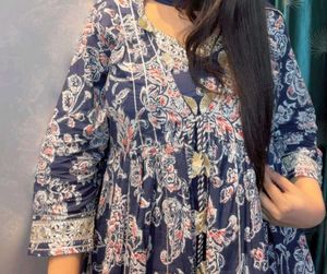 Rajasthani look 3 piece kurta set with open shrug
