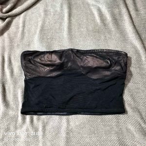 372510. Sheer Mesh Strapless Tube Top