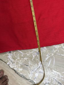 Red Embellished one shoulder kurti