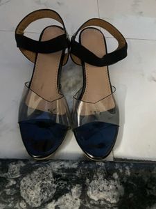 Stylish Black Transparent Sandals