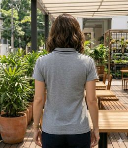 Women's Grey Polo T-Shirt