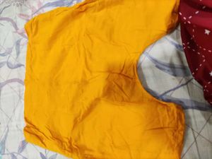 Vibrant Yellow Ethnic Blouse pack of 5