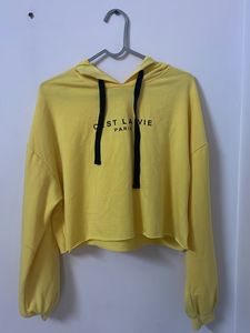 SHEIN drop Shoulder Cropped Hoodie