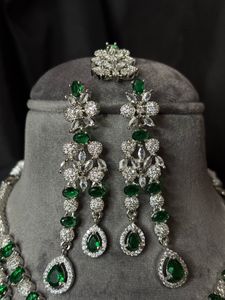 Emerald &amp; Diamond Necklace Set 💫♥️